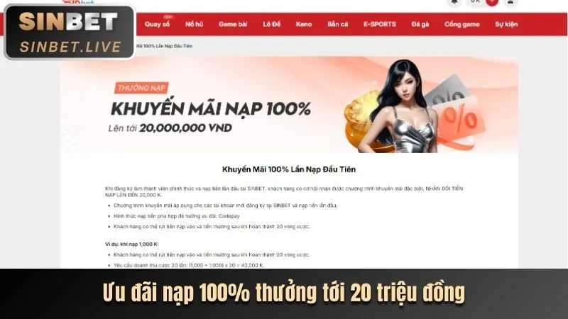 Khuyến mãi chào mừng vnbet win